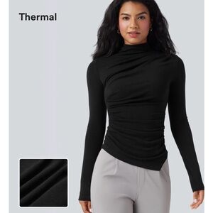 HALARA Mock Neck Long Sleeved Top